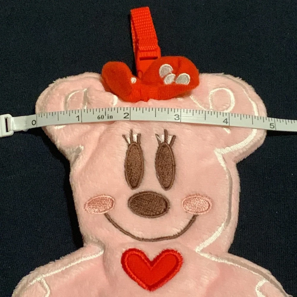 Tokyo Disneyland Minnie Mouse Plush Embroidered Zip Case Pouch Gingerbread